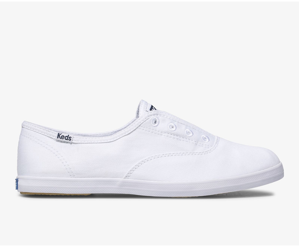 Slip Ons Keds Femme Blanche - Chillax Basics - 754-THBEFZ